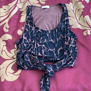 Babaton front tie shirt